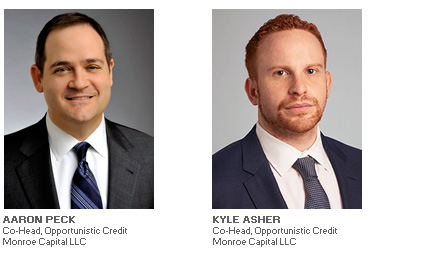 Photos of Aaron Peck and Kyle Asher of Monroe Capital LLC